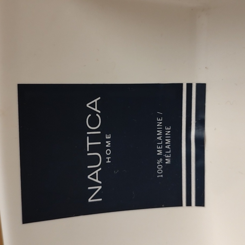 Nautica Canoe Navy Blue and White 3 Section Appetizer Bowl - Picture 13 of 13